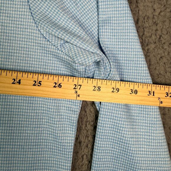 Vineyard Vines Sweatshirt Mens 2XL Blue Bluffs Quarter Zip Pullover Houndstooth - Picture 5 of 7